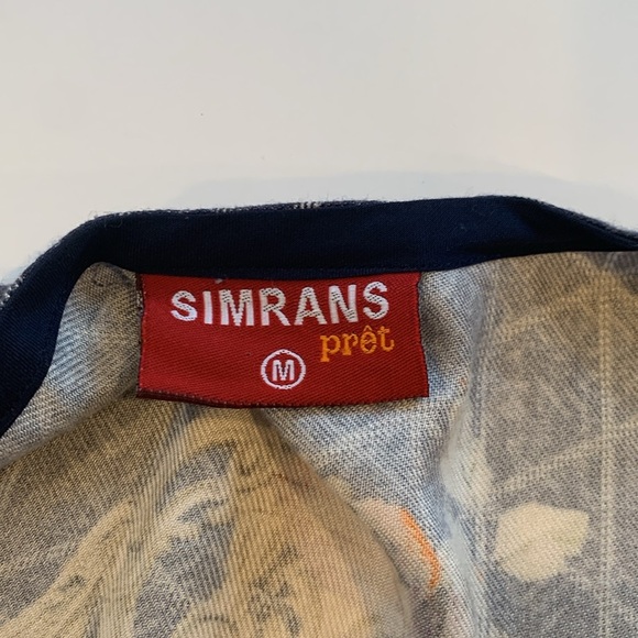 Simrans pret Pakistani Kurta Long Sleeve Blue Beaded Embroidered Women’s Medium - Picture 7 of 11